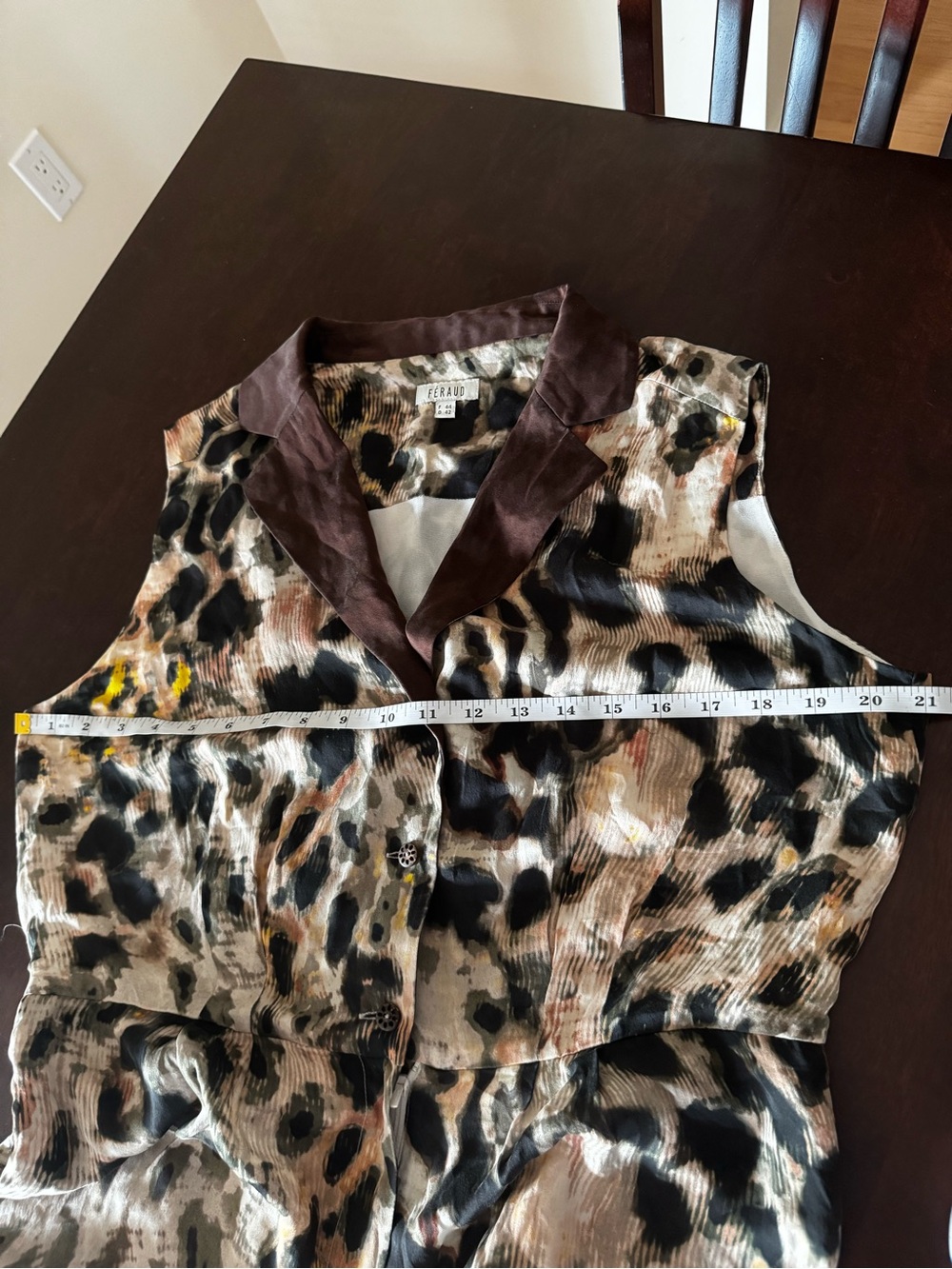 Louis Féraud 100% Silk Leopard Print Jumpsuit - Picture 4 of 15